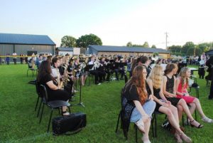 The DCHS Band performs "The Greatest Showman" and "Czardas-Monti" featuring Axel Rico at Graduation Friday Night