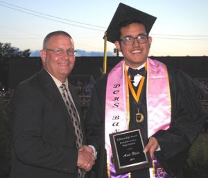 DCHS Principal Randy Jennings Presents Citizenship Award to Axel Rico