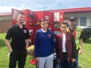 DeKalb Middle School Students meet DeKalb Volunteer Firefighters on Career Day
