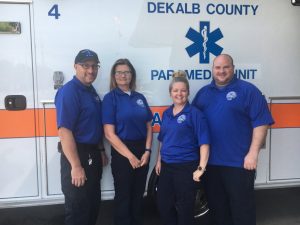 Celebrating EMS Week: DeKalb EMS “B” Shift Wednesday: Kenny Moffitt-EMT-PCC, Misty Green-AEMT, Michelle Haggard-EMT-B, and Tim Briggs-EMT-P