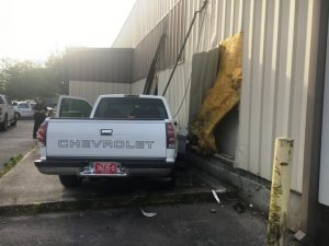 John Alsup, Jr.'s pickup crashed into Gino's Barbeque building Thursday
