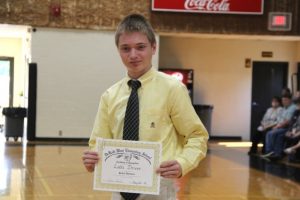Luke Driver earned the Perfect Attendance award. (Pat Parkerson Photo)