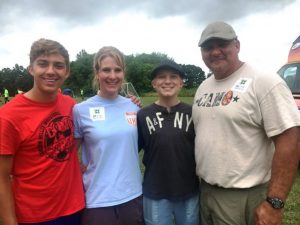 Cameron Miller and his family wish to thank the community for its support of a benefit invitational soccer tournament held Saturday at Northside Elementary School to raise money for Cameron who is fighting leukemia and searching for a donor. Pictured: Bill, Kate, Cameron, and Billy Miller