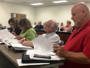 County Commissioners Janice Fish-Stewart, Julie Young, Dr. Scott Little, and Dennis Slager (Photo from previous meeting)