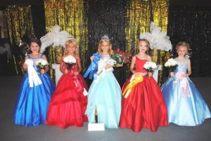 DeKalb Fair Little Miss Princess Pageant: Baylei Anne Benson-3rd Runner-up, Destiny Keys-1st Runner-up, Khloe Grandstaff-Little Miss Princess, Ezalee Moore-2nd Runner-up, and Lyra Dell McMinn-4th Runner-up