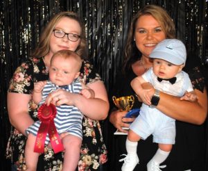 *Boys (4-6 months) Winner: Declan Washer, 6 month old son of Mark and Carla Pedigo of Smithville (right) Runner-up: Matthew Hayden Williams, 6 month old son of Matthew Dillon Williams and Hailey Williams of Alexandria (left)