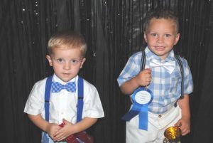 Boys (37 to 47 months) Winner: Dyllan Bates, 38 month old son of Tom and Chyna Bates of Liberty (right). Runner-up: Colton Duke, 38 month old son of John and Whitney Duke of Smithville (left)