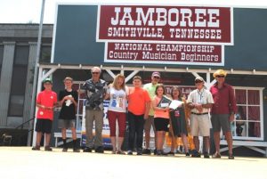 Hailey Bryant won the coveted James G. “Bobo” Driver Memorial Award, named for the man who started the children’s competition during the 1980’s as part of the annual Fiddler’s Jamboree and Crafts Festival. Members of Mr. Driver’s family presented the award to Bryant including Mickey and Debbie Driver, Logan Michael Beachamp, Jimmy Driver, Kim and Bill Luton, and Bert Driver