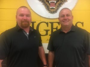 DCHS Principal Randy Jennings (right) names Tad Webb the new DCHS Tiger Baseball Coach