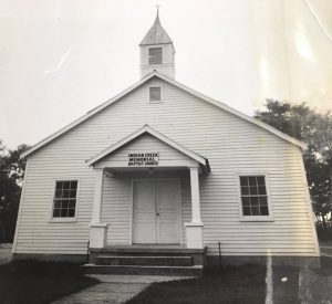 Indian Creek Memorial Baptist Church as rebuilt and dedicated in 1949.