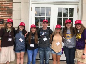 Pictured left to right are group members who were called “The Farmers”: Julianne Jouben, Brandy Lawson, Elizabeth Newberry, Gradin Ferguson, Harley Thompson, DeKalb’s own Gracie Griffin, Katelynn Cammack