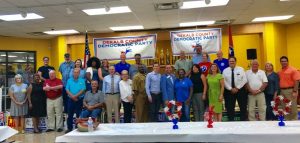 DeKalb County Democratic Party: Executive Committee Members, and Elected Officials, speakers: House Democratic Leader Karen Camper, and U.S. Senate candidate James Mackler.