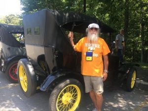 Ken Nye from the Blue Ridge Rider Model T Club of Hendersonville, North Carolina. shows off his 1923 Ford Model T Touring Car