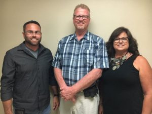 Smithville Mayor Josh Miller and Alderman Gayla Hendrix welcome Mike Carpenter as new Airport Manager