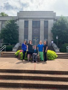 DeKalb Health Department Participates in Red Sand Project: L to R: Jessica Terrell, Ashby Woodward, Megan Kinslow, Ronda Johnson, Jennifer Buterbaugh