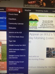 To hear this week's "Jammin' at the 428 show and the previous programs click the dropdown box under the “Community” section of the WJLE homepage near the top and look for “Jammin’ at the 428”.