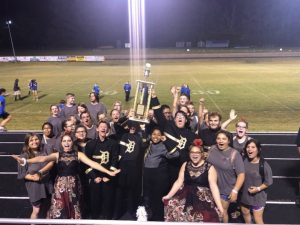 The DeKalb County High School Band is superior. That was the rating judges gave the Fighting Tiger band Saturday (September 14) at the Upper Cumberland Marching Festival at Cumberland County High School in Crossville. (Bill Conger photo)