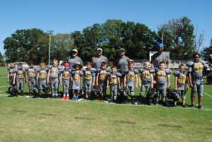 Junior Pro Football Pee Wee Tigers recognized during Homecoming Saturday: left to right Ayden Buchanan, Stanton Jones, Kendrick Lyons, Cooper Stanfield, Kelvin Reagan, Brantley Wilson, Bentley Wright, Caysen Hale, Levi Nixon. Sylar Mahaney, Evan Sims, Hastin Lincoln Keaton, Jake Sprague, Jayden Curtis, Javan Hefflin. Coaches (no particular order), Matt Buchanan ,Nathan Nixon, Jimmy Sprague, Tim Wilson, and Hunter Stanfield