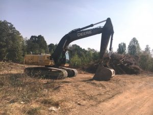 Jones Brothers Contractors, LLC conducting utility and grade work in Preparation for Highway 56 Project