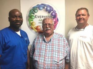 First District member Danny Parkerson (center) was re-elected Chairman of the DeKalb County Board of Education Thursday night. Also re-elected were Seventh District member Shaun Tubbs (left) as Vice-Chairman and Third district member Jim Beshearse (right) as a Tennessee Legislative Network (TLN) representative (2019 photo)