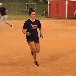 Base runner advances (Bill Conger photo)