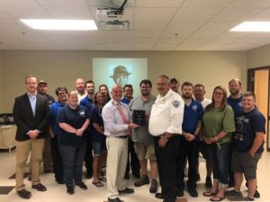 DeKalb EMS Receives “Excellence in EMS Award” from Ascension Saint Thomas Health. Pictured left to right- Dr. Greenfield, Harlon McCloud, Kim Johnson, Amanda McCloud, Donny Green, Matt Adcock, Becky Atnip, Misty Green, Brad Mullinax, Stephanie Brown, Trent Phipps, Hoyte Hale, Danny Poss, Trevin Merriman, Donnie Cantrell, Jamie Parsley, Matt Melton, and Jamie Vernon.