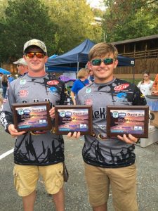 DeKalb Fishing Team Wins State Open at Dale Hollow Lake. Pictured-Connor Vaughn and Skylar Sparks.