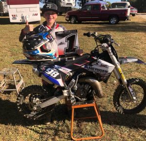 10 year old Jacob Stewart of Smithville won the 2019 Kentucky State Motocross Championship in the 65 cc class Sunday beating out over 80 of the fastest bikers in the country on his 2019 Husqvarna 65 as part of the two day Kentuckiana MX Championship series held at Echo Valley MX Park in Sebree, Kentucky.