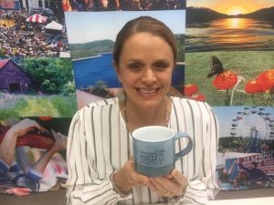 Tecia Puckett Pryor, Development Committee spokesperson of Habitat for Humanity of DeKalb County displays the 2019 ceramic mugs with logo for Friday’s Habitat Chili Cook-Off and Bake Sale which will be available for $20.00. The Chili Cook-Off will be Friday, October 18 from 10:30 a.m. until 1 p.m. on the courthouse lawn.