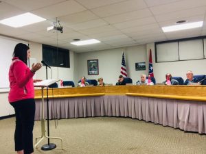Megan Kinslow Addresses Board of Education