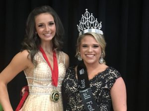 The 2019 Smithville Business and Professional Women’s Club Fall Fest Queen is Kenlee Renae Taylor (right). Mackenzie Leigh Sprague (left) was named 1st runner-up.