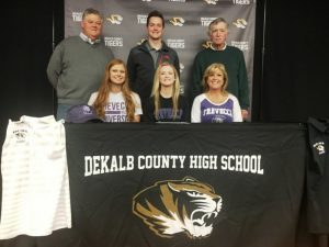 DCHS Champion Senior Golfer Anna Chew signed a letter of intent Wednesday with Trevecca Nazarene University in Nashville where she will play golf after graduating from DCHS next spring. Seated: Ashli Chew (Anna’s sister), Anna Chew, and Lori Chew (Anna’s mother). Standing: DCHS Golf Coach John Pryor, Anna’s DMS Coach Cody Randolph, and Anna’s Private Golf Coach Eddie Hobson.