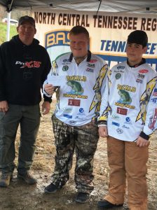 DeKalb Fishing Team Competes in Tournament. Pictured Sammy Talent, North Central Director, Jadyn Young, and Preston Moore.