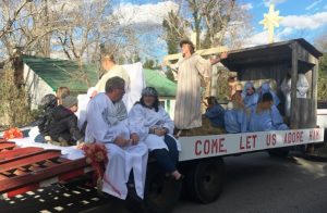 Liberty Christmas Parade: The Dowelltown Baptist Church took 1st place for their float entry featuring a nativity and crucifixion scene with the theme “Come Let Us Adore Him”