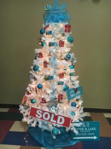 Christmas Tree decorated by Town and Lake Realty