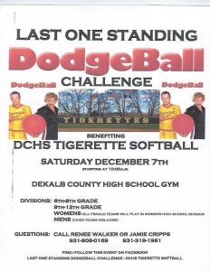 Last One Standing Dodgeball Challenge Saturday to benefit DCHS Tigerette Softball