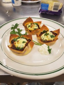 The DeKalb County High School FCCLA Culinary members, The Biting Tigers, entered the TN Junior Chef Competition with their recipe of Lasagna Cups.