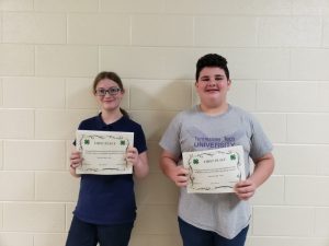 DeKalb 4-H Public Speaking Contest Winners: 7th & 8th Grade: Luke Midgett (1st) and Lilly Waggoner (1st)