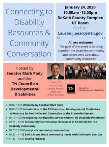 Senator Pody and Council on Developmental Disabilities Host Local Disability Resource Event