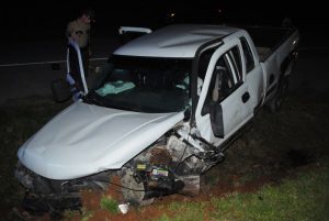 20 year old Chloe Cantrell of Smithville was airlifted to Vanderbilt Hospital after a two vehicle crash Friday night on Cookeville Highway near the Phillipi Church. According to Trooper Jonathan Burke of the Tennessee Highway Patrol, 57 year old Douglas Judkins of Smithville, driving a 2000 Chevy Silverado (shown here) north on Highway 56, crossed into the southbound lane and struck Cantrell’s 2016 Hyundai Veloster. WJLE photo