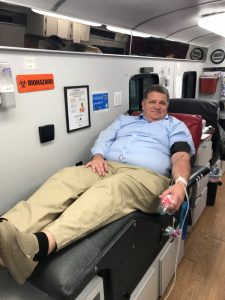 In addition to many repeat donors, new donors gave the gift of life for the first time during the most recent Neighbors Helping Neighbors Blood Assurance Drive Monday, March 23 including husband and wife Jimmy (pictured here) and Anita Puckett.