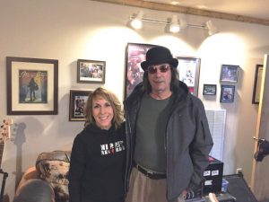 Thea Tippin, wife of country music star Aaron Tippin and a talented singer-songwriter in her own right will appear on WJLE’s “Jammin’ at the 428”. Pictured with show host Jim Hicks.