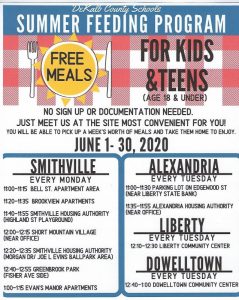 DeKalb School System to Offer Summer Meals to Children