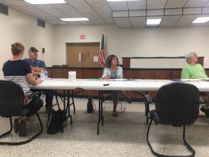 DeKalb County Budget Committee: Pictured left to right- Sabrina Farler (back to camera), Jeff Barnes, Anita Puckett, and Jerry Adcock