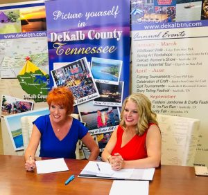 Shan Williams Stout and Jennifer Hobbs Phipps, longtime hosts of the Jamboree on WCTE-PBS, are seen here filming part of the upcoming Virtual Jamboree 2020 airing July 4th at 5pm on WCTE-PBS.