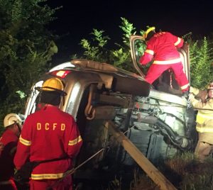 One person was injured in a car crash Monday night on Ferrell Road in the Blue Springs Community. Donna Bogle was driving a Nissan Quest when the vehicle went off the road and flipped up on its side trapping her inside. Members of the DeKalb County Volunteer Fire Department’s Extrication and Rescue Team responded along with the Blue Springs Fire Station to help Bogle from the vehicle. She was taken by DeKalb EMS to Ascension Saint Thomas DeKalb Hospital.