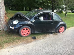 22 year old Deanna Gibbs of Smithville was traveling east on Petty Road Saturday in a 1999 Volkswagen when the car went off the right side of the narrow road and struck a tree.