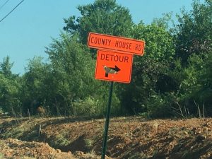 A portion of County House Road will be closed to allow the contractor to complete work in that area. Motorists should follow posted signs for the County House Road detour until work is complete.