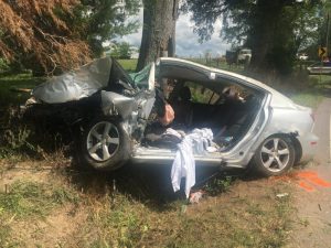 29 year old Tierra Burton of Smithville was airlifted this morning (Tuesday) after her car crashed into a tree on Short Mountain Highway.
