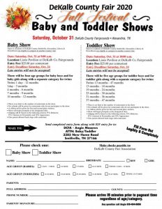 DeKalb Fair Fall Festival Baby and Toddler Show October 31